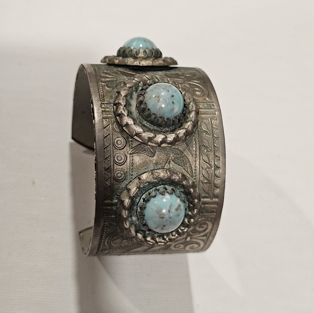 Vintage 1930s Faux Turquoise Cuff